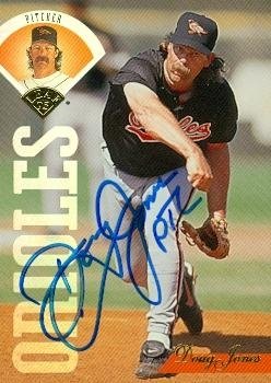 Doug Jones Autographed/Hand Signed Baseball Card (Baltimore Orioles) 1995 Leaf #394