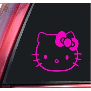 Hello Kitty #2 Vinyl Decal Sticker - Hot Pink