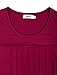Bepei Women Tops Scoop Neck Short-Sleeves Front Pleated Tunic