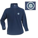 Seattle Mariners Youth Frost Pullover Fleece by Antigua - Navy Extra Large