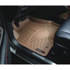 Weathertech Rubber Car Floor Mats - Tan, 1st & 2nd Row Combo Pack 2005 - 2008 Toyota Tacoma (Fit Notes: Access Cab (extended cab) )