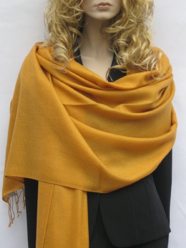 CASHMERE MUSTARD PASHMINA SHAWL (LARGE) from Cashmere Pashmina Group in 55 vibrant colors (MUSTARD) CASHMERE MUSTARD PASHMINA SHAWL (LARGE) from Cashmere Pashmina Group in 55 vibrant colors (MUSTARD)