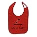 So Relative! Unisex Baby A Cute Baby (Acute Angle) Cotton Baby Bib (Red)