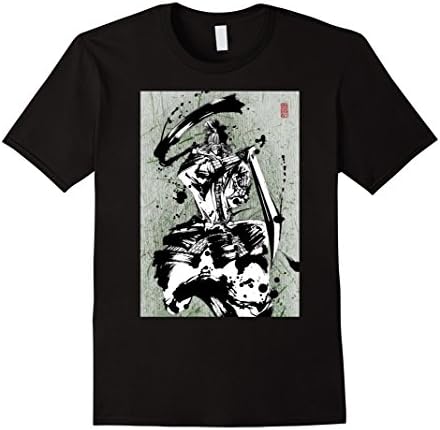 Men's Sarutobi Sasuke Japanese Ninja Novelty Graphic Art T-Shirt  Medium Black