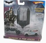 Hot Wheels Batman the Dark Knight Bat-Pod & the Joker Action Duos Diecast Car Set