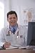 Doctor at Computer - 18H x 12W - Peel and Stick Wall Decal by Wallmonkeys