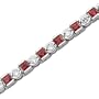 14K White Gold 1 5/8 ct. Diamond and 2 1/2 ct. Ruby Bracelet