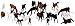 Preiser 14407 Animals Horses Package(26) HO Model Figure