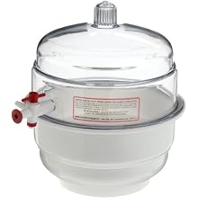 Bel-Art Scienceware 420200000 Polypropylene Bottom Space Saver Vacuum Desiccator, 19.7cm ID, 23cm Flange OD, 26cm Height, 19cm Plate Size