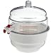 Bel-Art Scienceware 420200000 Polypropylene Bottom Space Saver Vacuum Desiccator, 19.7cm ID, 23cm Flange OD, 26cm Height, 19cm Plate Size