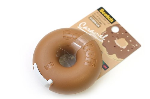 3M Scotch Donut Tape Dispenser - Caramel Brown - 12 mm X 11.4 m