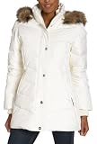 AK Anne Klein Women's Hooded 3/4 Length Quilted Down Jacket
