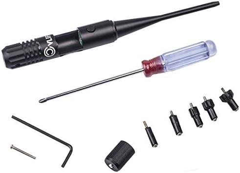 RACPLUS Bore Sighter kit Red Laser for .22 to .50 Caliber Rifles Gauge Boresight Handgun Red Dot Bore Sight