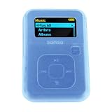 SanDisk Sansa Clip Plus Silicone Gel Skin Case Cover (BLUE)