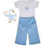 One Acorn Short-Sleeve Tee Set - Blue Silly Goose, size 3-6 months