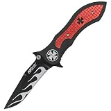 M-Tech Folding Knife Chopper Cross Red