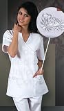 ADAR Mock Wrap Semi-V with Embroidered Pockets