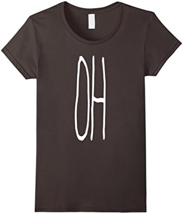 Women's Ohio OH State Pride Home Skinny Text Souvenir T-Shirt Large Asphalt