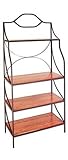 Antique Bronze Contemporary Rack with Wood Shelves (Antique Bronze) (78"H x ....