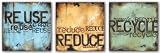 Reuse, Reduce and Recycle Set by Wani Pasion 12x12 Art Print Poster
