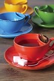 Loveramics Tea Dam Cup and Saucer : Orange  from CoffeeNKids.com