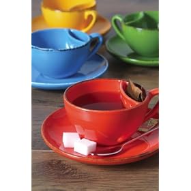 Loveramics Tea Dam Cup and Saucer : Orange