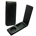 LUPO Ipod Nano 4g (4th Generation Chromatic) Leather Flip Case - BLACK