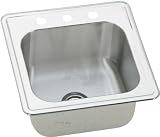 Elkay Elite by Elkay Collection ESE2020101 20 Top Mount Single Bowl Stainless Steel Sink with 20-Gauge, 10-1/8 Bowl Depth, 3-1/2 Drain and Self-Rim: 1 Hole