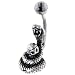Belly Navel Rings Clear Crystal Snake Skull Summer Fashion Jewelry