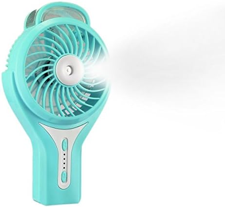 Humidifier Misting Fans , TFSeven Mini Handheld USB Misting Fan with Personal Cooling Mist Humidifier Rechargeable Portable Mini Misting Cooling Fan for Home Office and Travel (Blue)