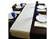 ArtisanStreet's Star Table Runner Features Hem Stitch White Cloth with Embroidered Stars.