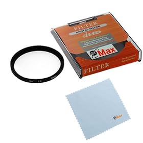 GTMax 52mm Multi Coat UV Filter + Microfiber Cleaning Cloth for Canon EOS M (with EF-M 18-55mm STM Lenses); Canon EOS XSi, XS, T1i, T2i, T3i, T4i(with EF 50mm f/1.8 II Lens) Digital SLR Cameras