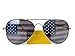 Goson American Flag Mirror Aviator Novelty Decorative Sunglasses (Silver/Gold Combo in Black Gift Box)