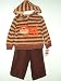 Zipper Pants - Carter's Boys 2-piece Microfleece Hooded Pant Set w/ Full Zipper Brown 12 Months