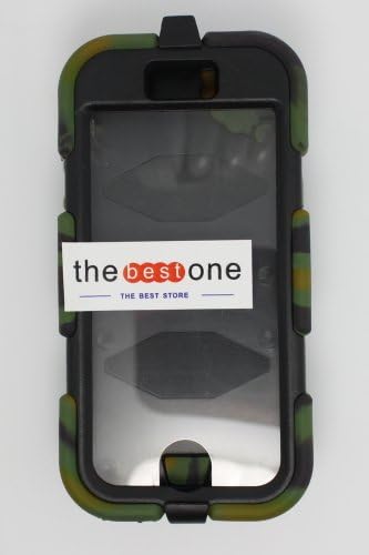 TheBestOne Iphone 5s 5g Case 3d Dual Protect Cover(newest Non Toxic Silicone Pc-multiple Color Options)extreme-duty Military Skin with Belt Clip Rainproof Shockproof Dustproof Case for Iphone 5s 5g+ (Free Capacitive Pen & Mini Bracket & Radiation Stickers)-camo green