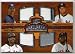 2008 Upper Deck Ballpark Collection Don Mattingly Derek Jeter Manny Ramirez David Ortiz Quad Game Used Jersey Baseball Card