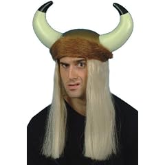 Wikingerhelm Helm mit Haar Wikinger Kostüm Fasching