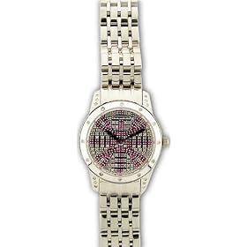 Croton WoMens Diamond and Ruby Quartz Watch, Model - CR207904SSRD by Croton
