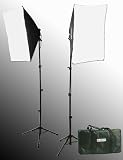 1600 Watt Softbox Lighting Kit Video Lighting Kit Two Softbox, 8 x 45watt Flourescent Bulb, 2 x lightstand by Fancier 9004S