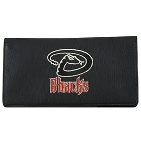Buy Arizona Diamondbacks Black Embroidered Leather Checkbook Cover by Football Fanatics