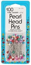Colored Pearl Head Pins-Size 24 100/Pkg