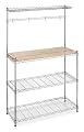 Whitmor 6054-268 Supreme Bakers Rack, Chrome and Wood