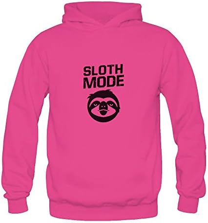 ZHEIUU Women's Sloth Mode Pink Hoodie