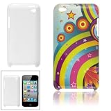 Colorful Circle Star Print IMD Plastic Back Case for iPod Touch 4G