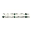 14K Yellow Gold 3/4 ct. Diamond and 3/4 ct. Emerald Fashion Bracelet -7''