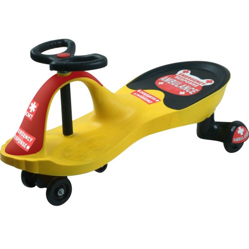 EZ Riders Ambulance Wiggle Ride-on Car Yellow