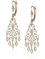 14K Yellow Gold Fancy Chandelier Earrings
