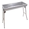Antaprcis Foldable Charcoal Grill Stainless Steel for Barbecue BBQ(Large:73x33.5x71cm)