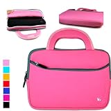 Durable Extra Pocket Case with Handle for Dell Inspiron Mini 1018 4034CLB iM1018-2628OBK iM1012-1110OBK 10 inch Netbook Pink on sale