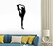 Wallmonkeys Black Stretching Cheer Wall Decal Peel and Stick Graphic (12 in H x in W) WM264154
